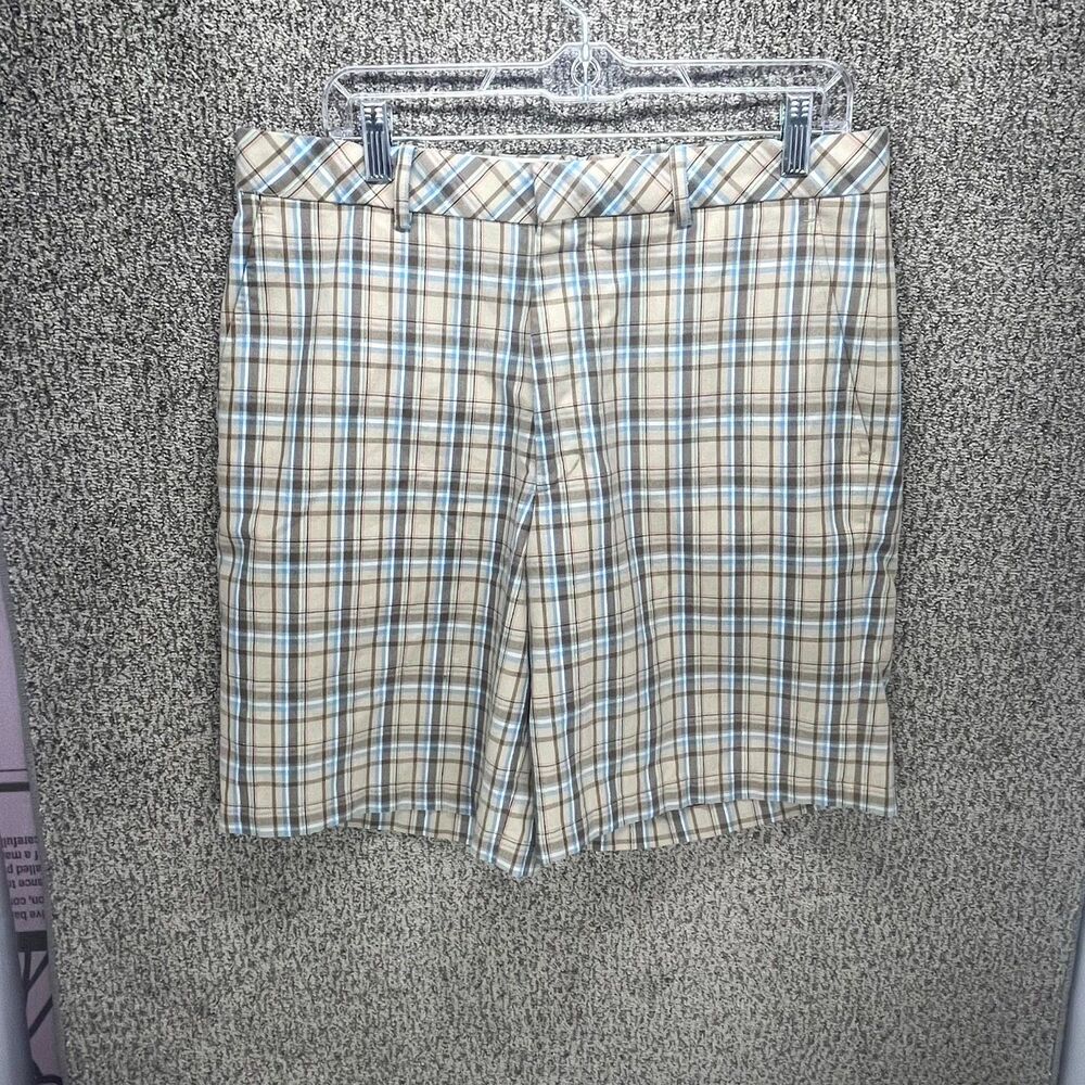 Walter Hagen Golf Shorts Mens 34 Multicolor Plaid Casual Flat Front‎ Belt Loops